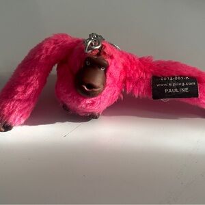 Kipling Vibrant Pink Monkey Keychain